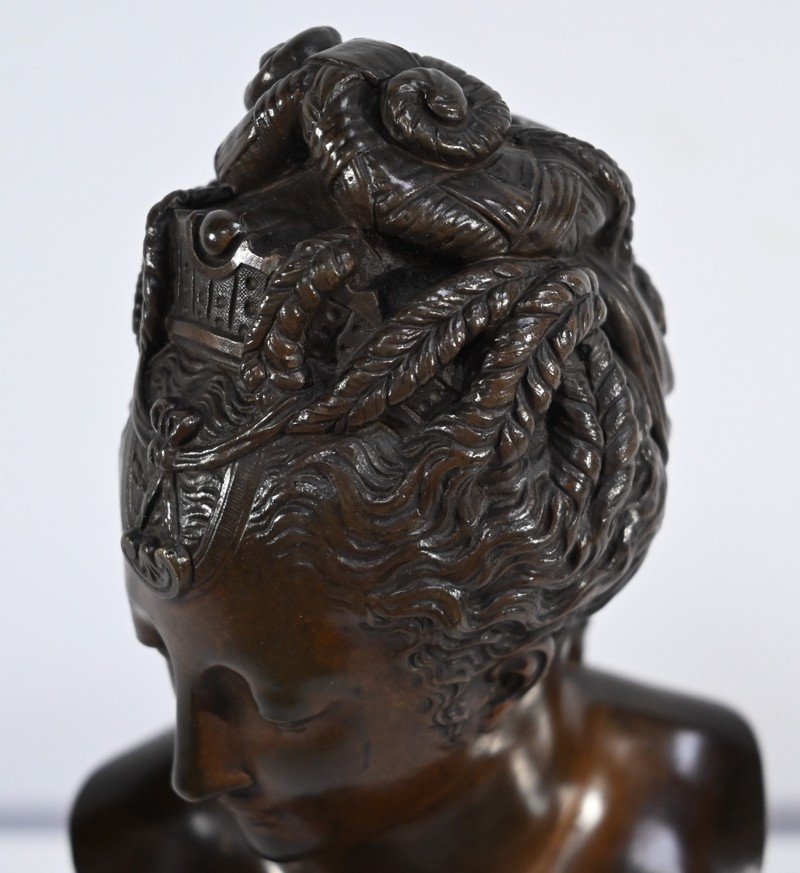 Bronze Buste De Diane De Poitiers, d'Après J.goujon – Fin XIXe-photo-2