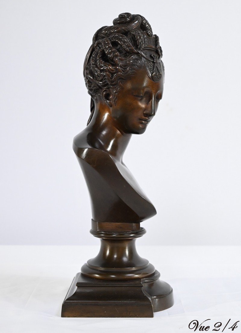 Bronze Buste De Diane De Poitiers, d'Après J.goujon – Fin XIXe-photo-4