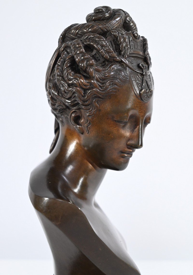 Bronze Buste De Diane De Poitiers, d'Après J.goujon – Fin XIXe-photo-5
