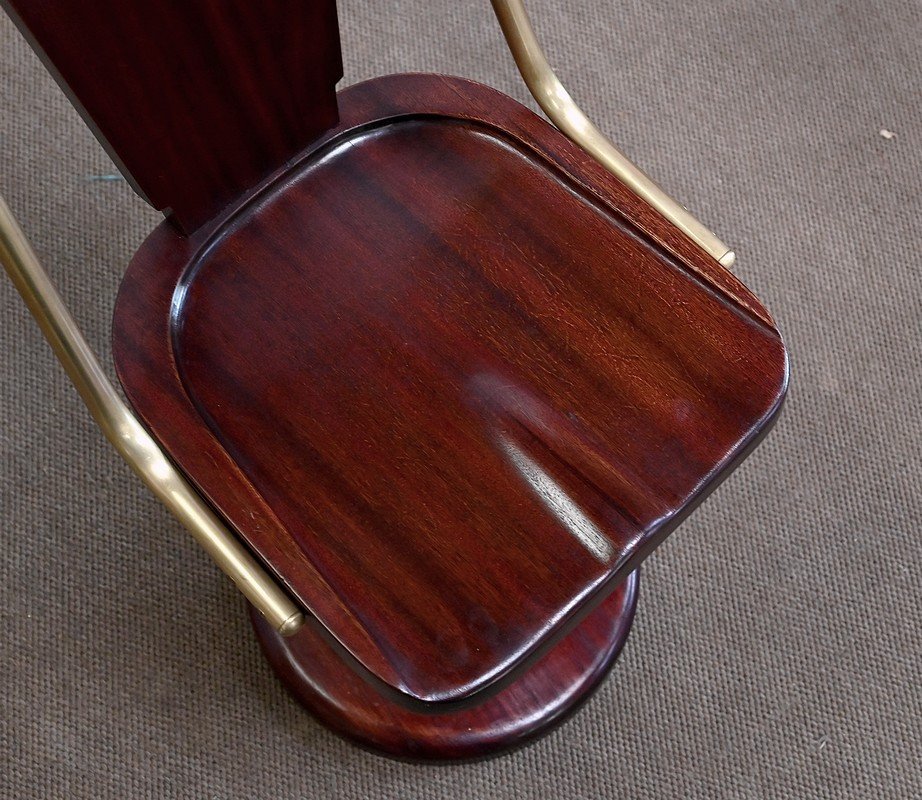 Rare Suite De Six Chaises De Paquebot, Angleterre  – Début XXe-photo-7