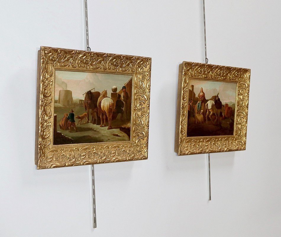 Paire De Tableaux « scènes Espagnoles » - Milieu XIXe-photo-2