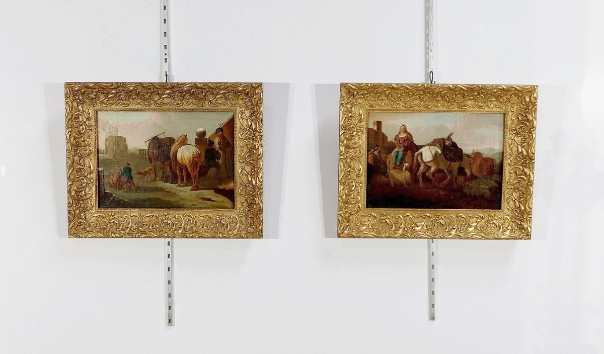 Pair Of “spanish Scenes” Paintings - Mid-19th Century