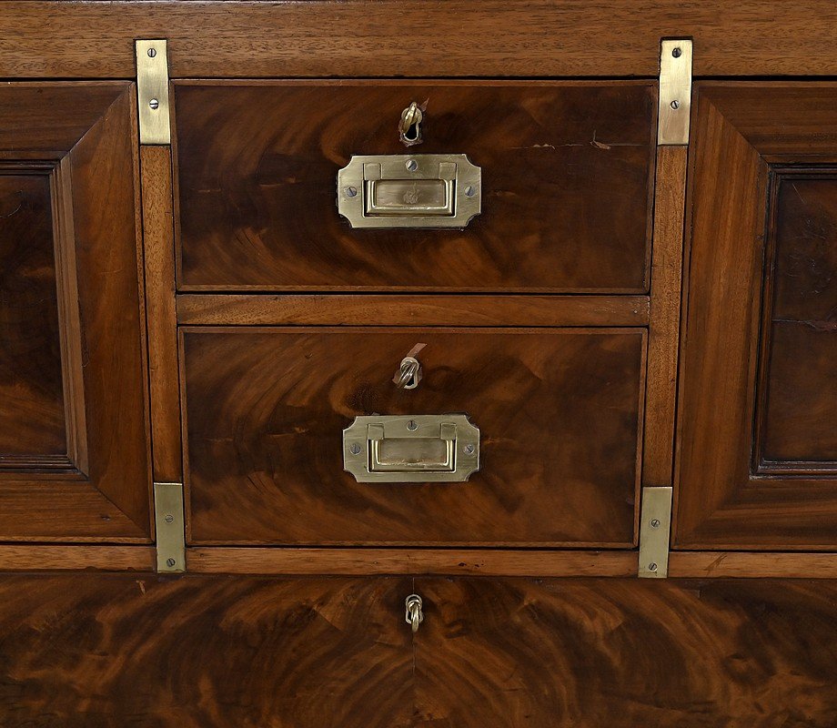 Rare Commode-ecritoire, d'Officier De Bateau, Angleterre – 1re Partie XIXe-photo-2