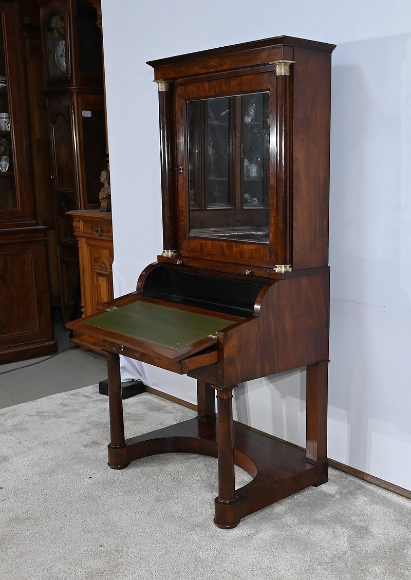 Small Mahogany Cylinder Desk, Empire Period – Early 19th Century-photo-2