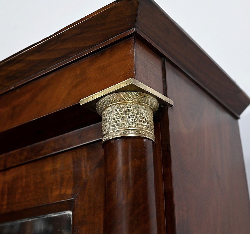 Petit Bureau à Cylindre en Acajou, époque Empire – Début XIXe-photo-1