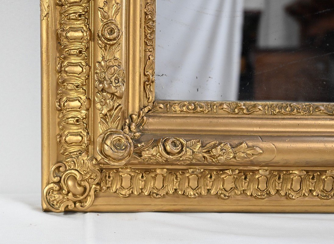 Important Mirror In Golden Wood – 1st Part 19th-photo-4