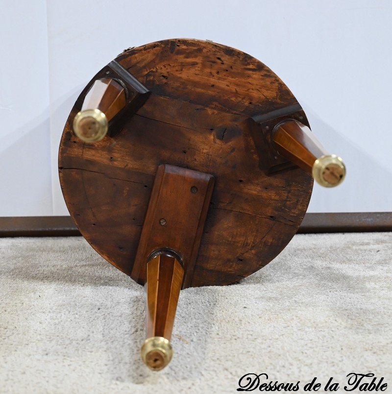 Small Drum Table, Louis XVI Style – Late 19th Century-photo-8