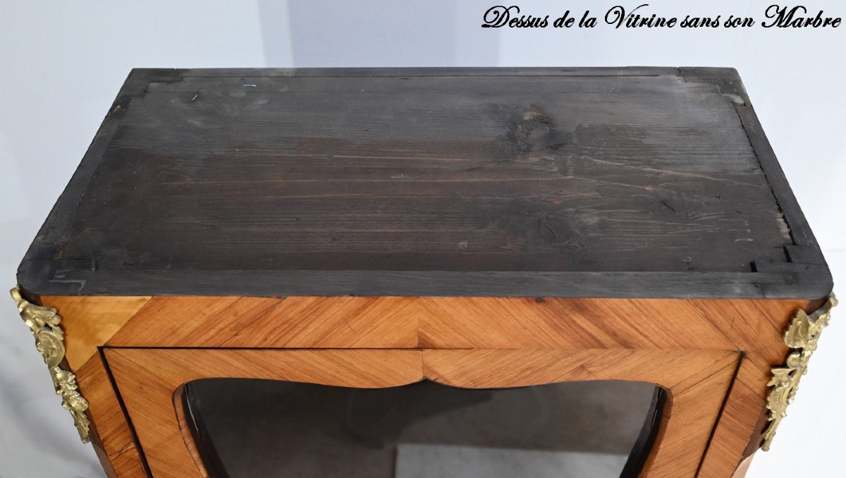 Small Rosewood Showcase, Louis XV Style – Late 19th Century-photo-7