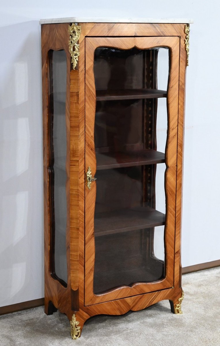 Small Rosewood Showcase, Louis XV Style – Late 19th Century
