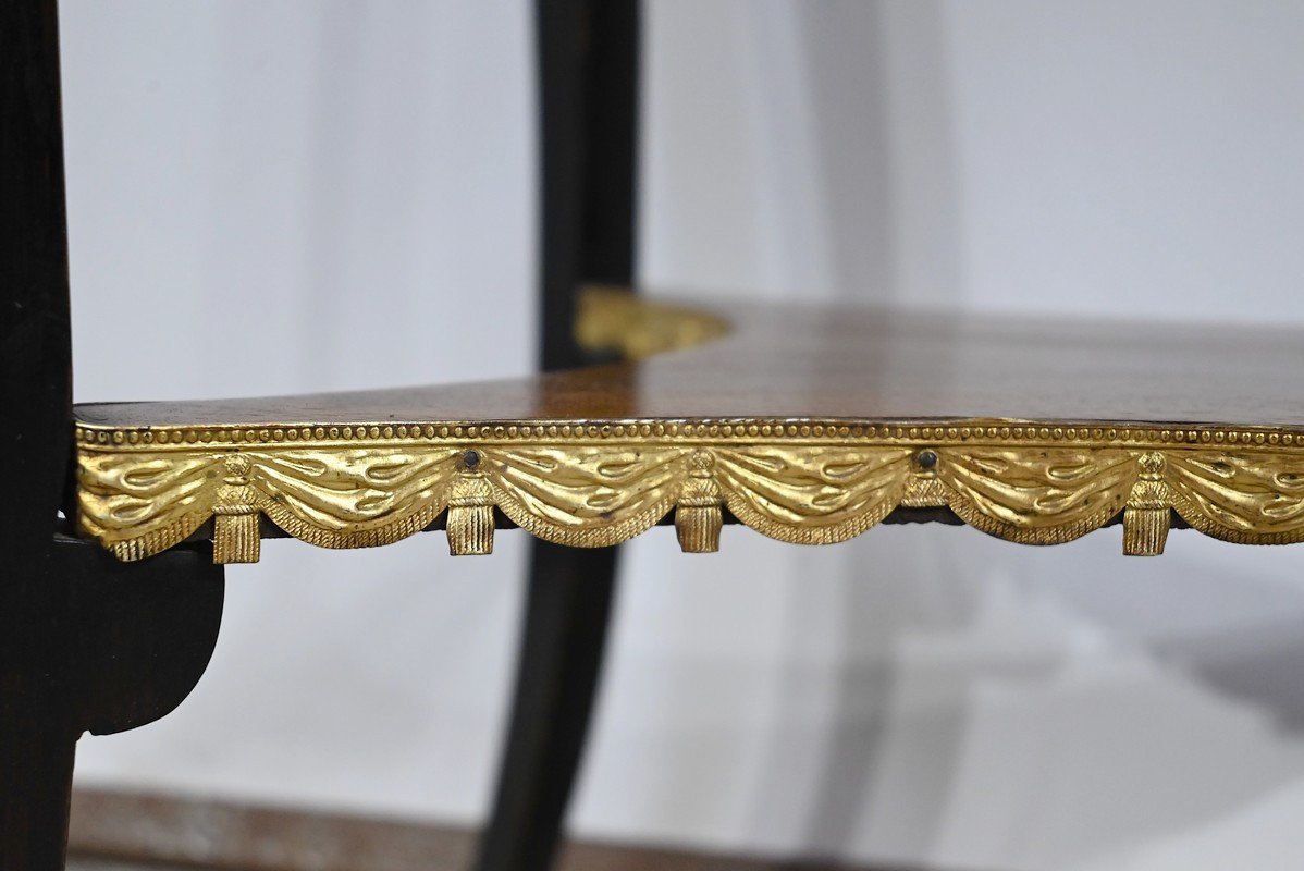 Petite Table De Salon En Acajou Et Bois Noirci, Style Napoléon III – Fin XIXe-photo-4