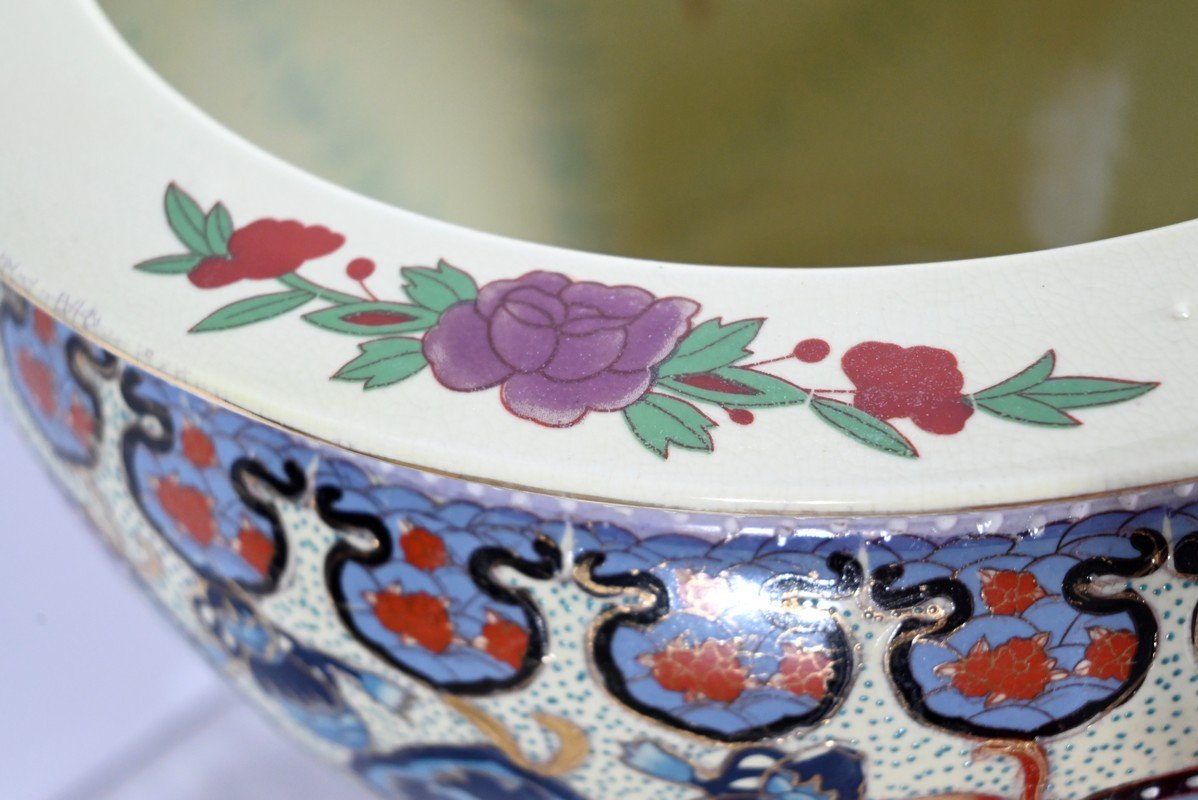 Important Aquarium En Porcelaine, Chine – Fin XIXe-photo-4