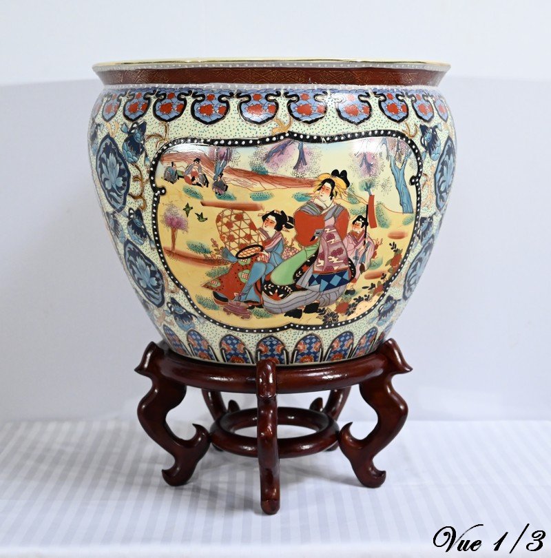 Important Aquarium En Porcelaine, Chine – Fin XIXe-photo-1