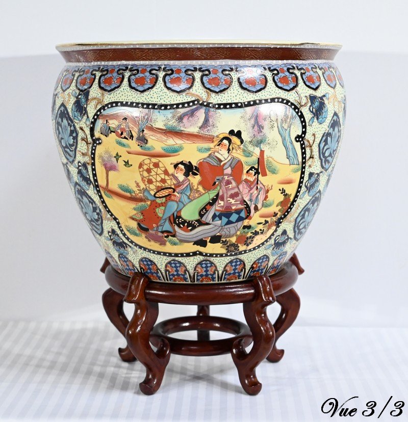 Important Aquarium En Porcelaine, Chine – Fin XIXe-photo-5