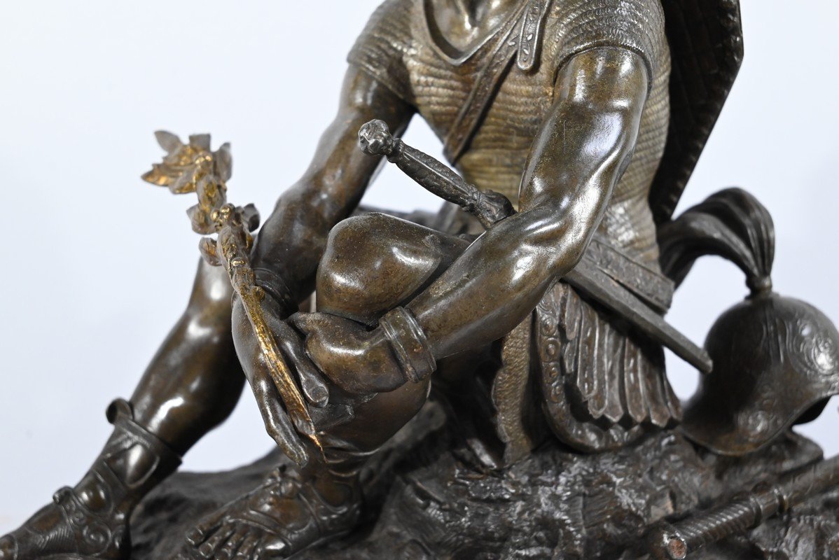 Pendule Borne En Marbre Et Bronze, Estampillée Viel & Delrue – Fin XIXe-photo-3