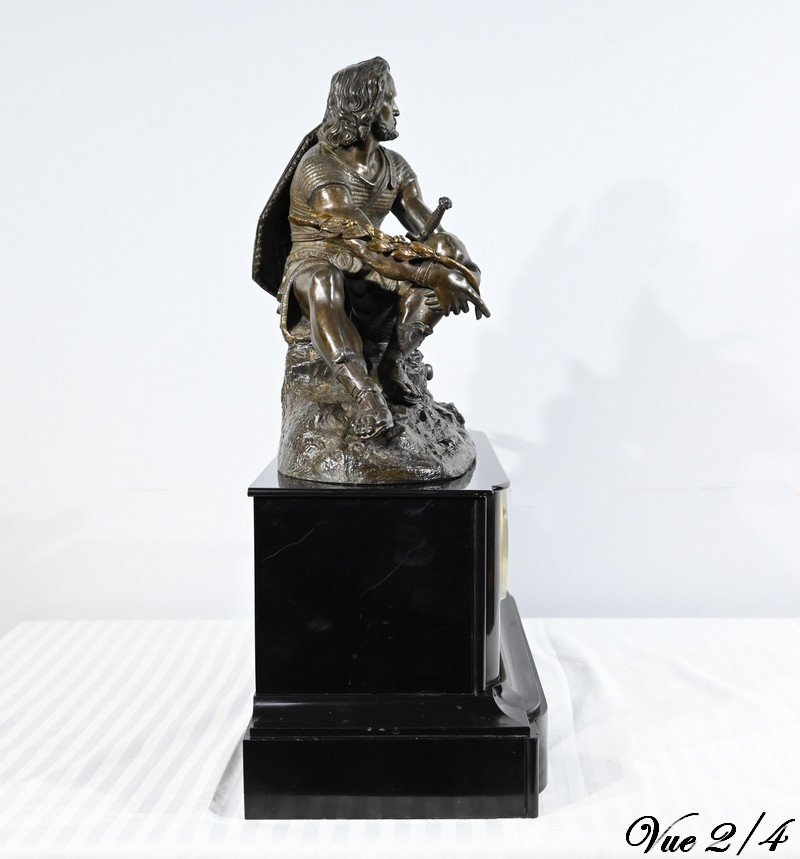 Pendule Borne En Marbre Et Bronze, Estampillée Viel & Delrue – Fin XIXe-photo-6
