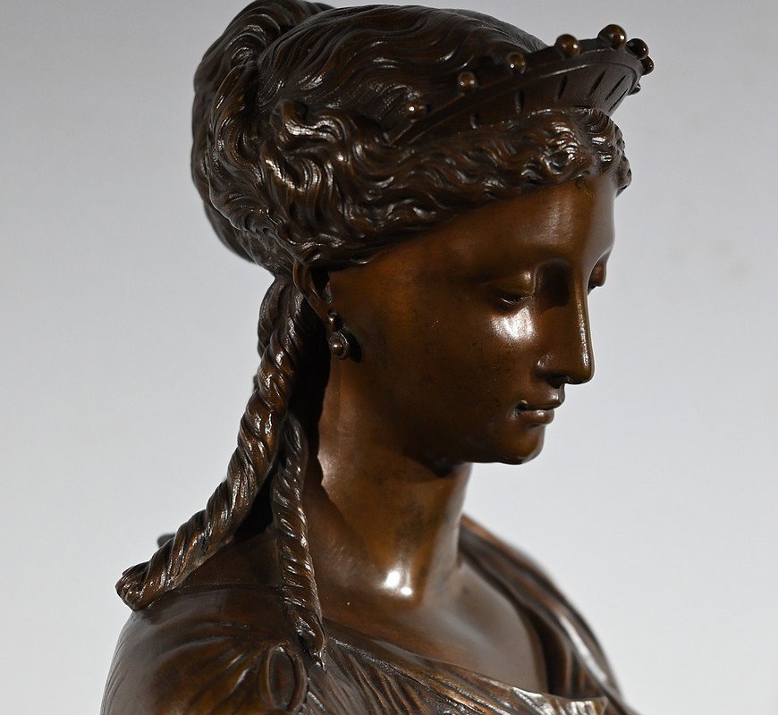 Important Bronze « La Lettre » De J-l. Grégoire –  Fin XIXe-photo-1