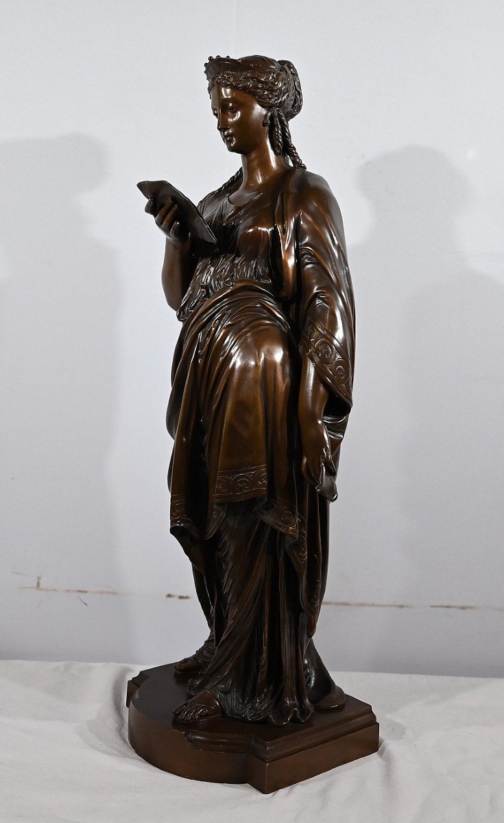 Important Bronze « La Lettre » De J-l. Grégoire –  Fin XIXe-photo-5