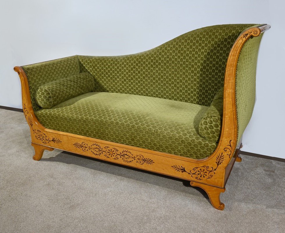 Maple Speckled Daybed, Charles X Period – Early 19th Century-photo-3