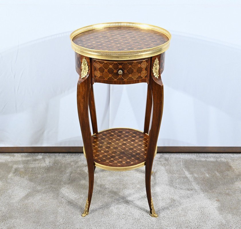 Petite Table De Salon En Bois De Rose Et Acajou, Style Louis XV/louis XVI – Début XXe