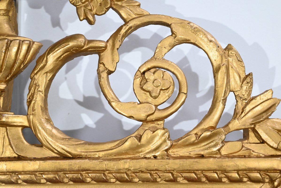 Miroir En Bois Doré, Style Louis XVI - 1ère Partie XIXe-photo-1