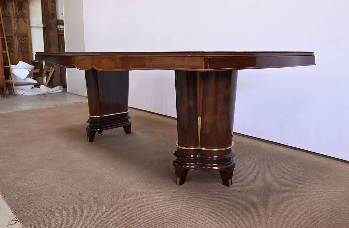 Rectangular Table In Rio Rosewood, Attributed To J. Leleu, Art Deco – 1940-photo-4