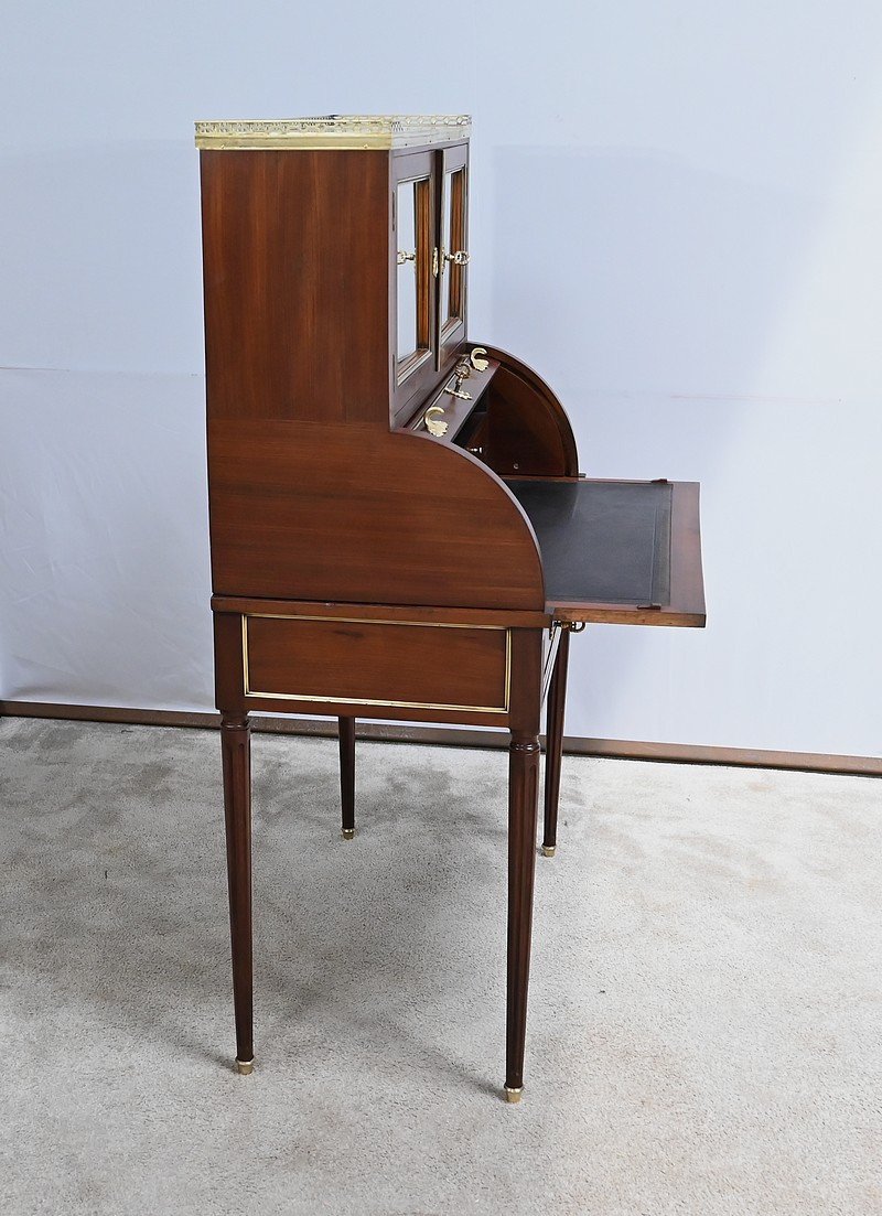 Petit Bureau Cylindre style Louis XVI, époque Napoléon III – Milieu XIXe-photo-5