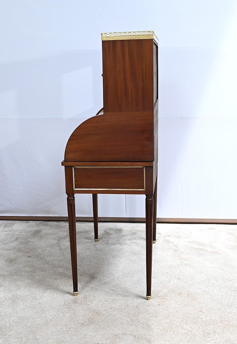 Petit Bureau Cylindre style Louis XVI, époque Napoléon III – Milieu XIXe-photo-6