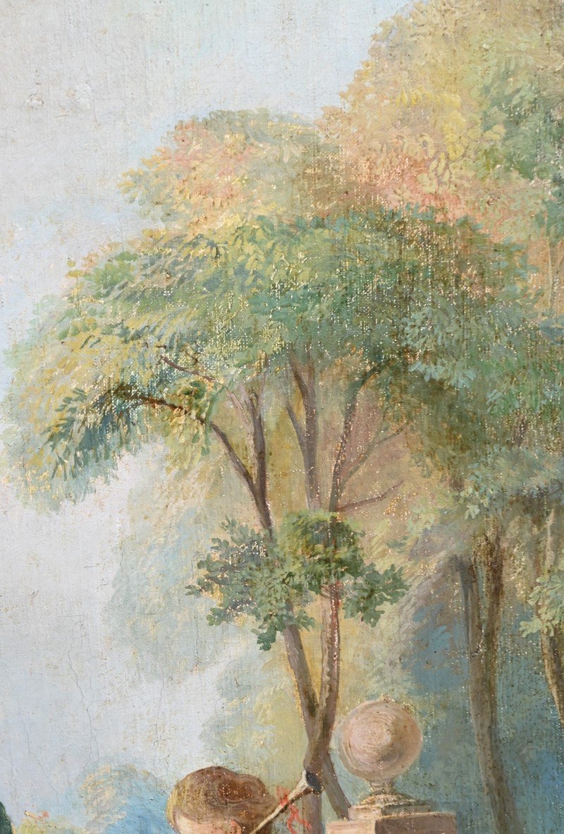 Important Trumeau En Bois Doré, époque Louis XVI – Fin XVIIIe-photo-2
