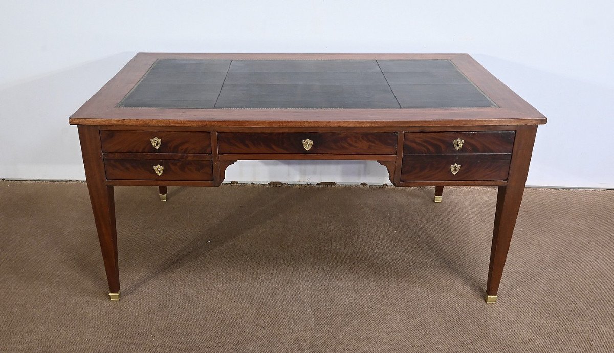 Important Mahogany Desk, Directoire Period - Early 19th Century-photo-2