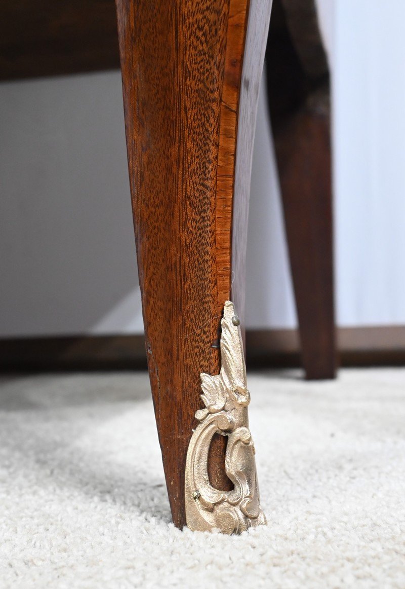 Petite Commode En Bois De Rose Et Acajou, Transition Louis XV/louis XVI - 2ème Partie XIXe-photo-3