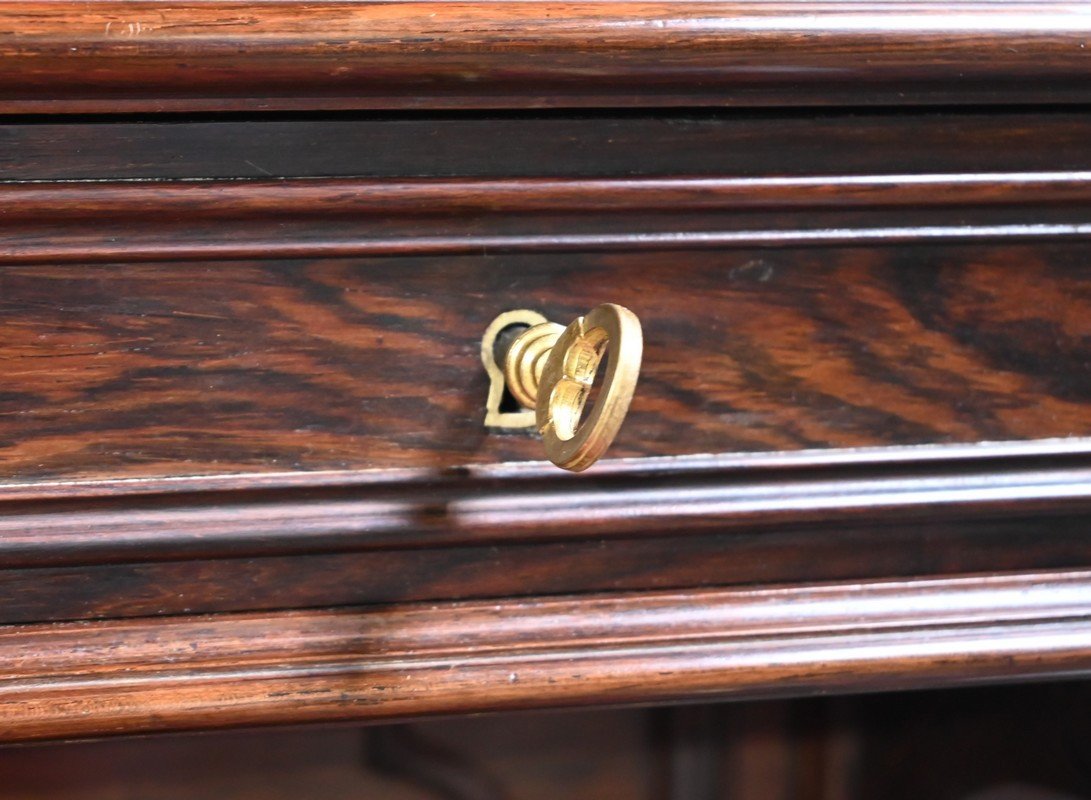 Petit Bureau Vitrine En Palissandre, époque Napoléon III - Milieu XIXe-photo-3