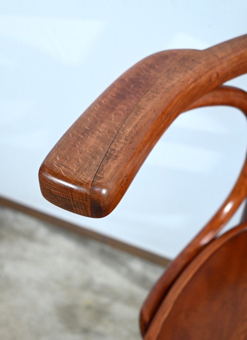 Fauteuil De Bureau En Hêtre, Estampillé J&j Kohn – Début XXe-photo-2