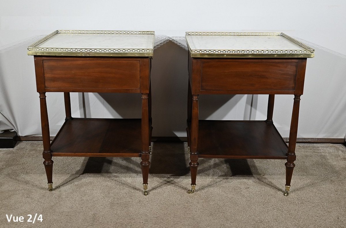 Paire De Tables De Salon En Acajou, époque Louis XVI – XVIIIe-photo-1