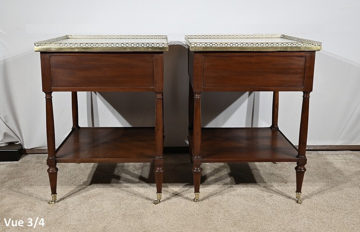 Paire De Tables De Salon En Acajou, époque Louis XVI – XVIIIe-photo-2
