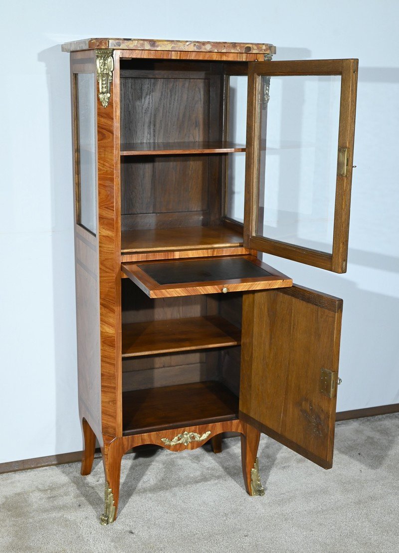 Petite Vitrine En Bois De Rose, Style Transition Louis XV / Louis XVI – Début XXe-photo-3