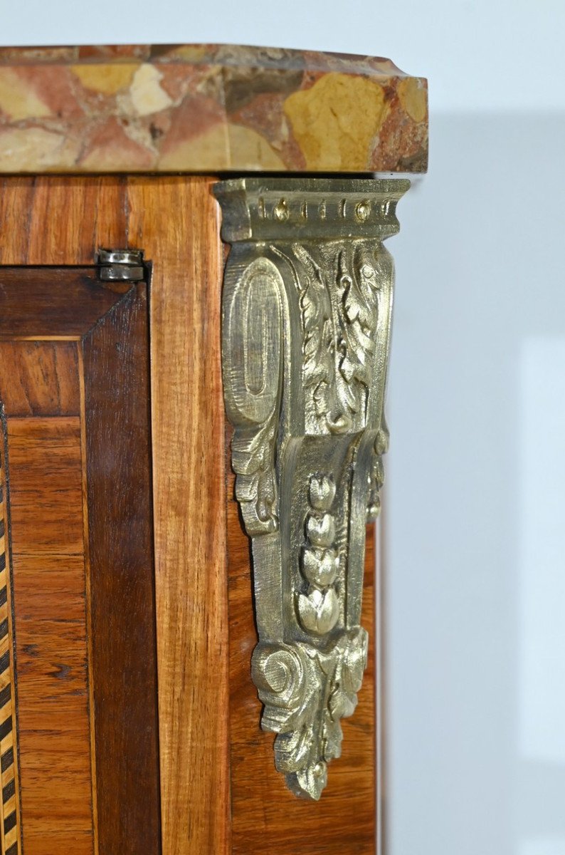 Petite Vitrine En Bois De Rose, Style Transition Louis XV / Louis XVI – Début XXe-photo-2