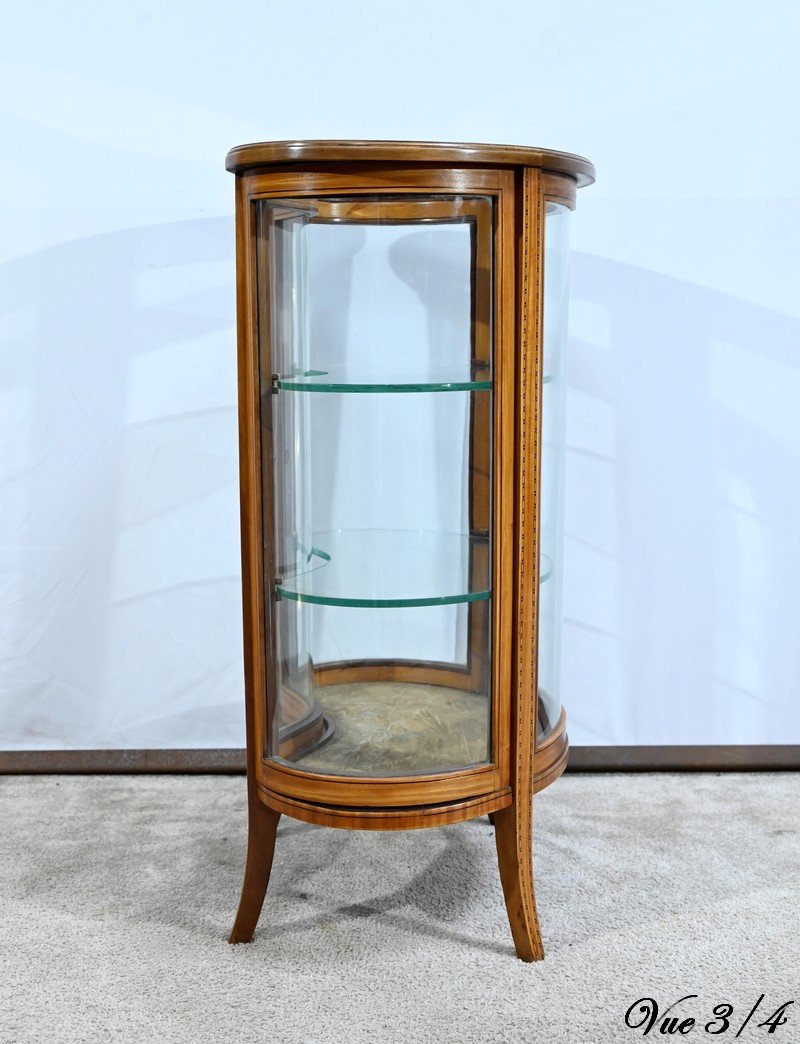 Small Kidney Showcase In Yellow Mahogany – 1910-photo-4