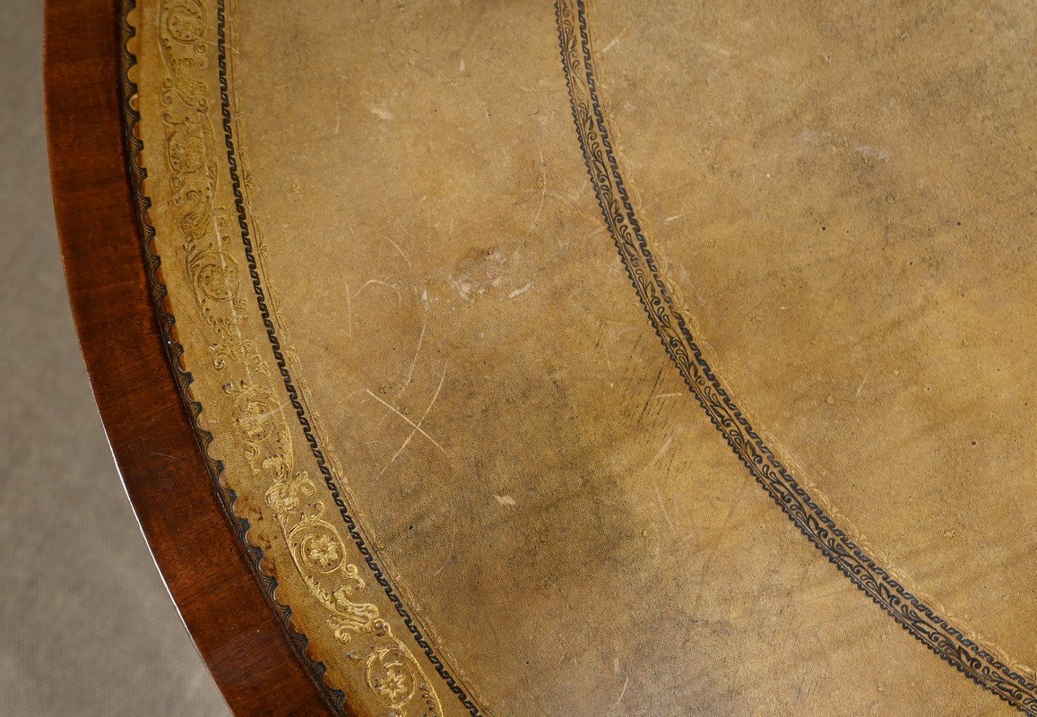 Mahogany Rotating Drum Table, Regency Style, England – 2nd Half 19th Century-photo-4