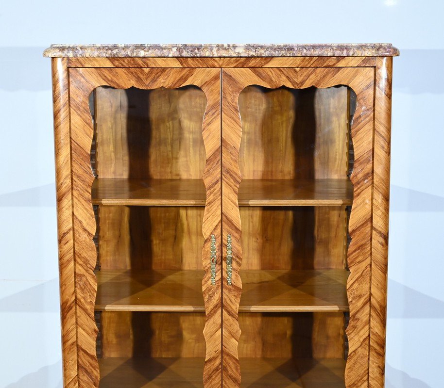 Petite Vitrine En Bois De Rose, Style Louis XV – Début XXe-photo-2