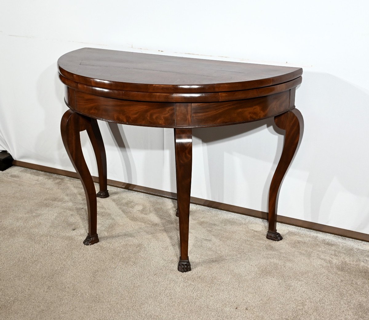 Mahogany Console Table, Restoration Period – Early 19th Century-photo-3