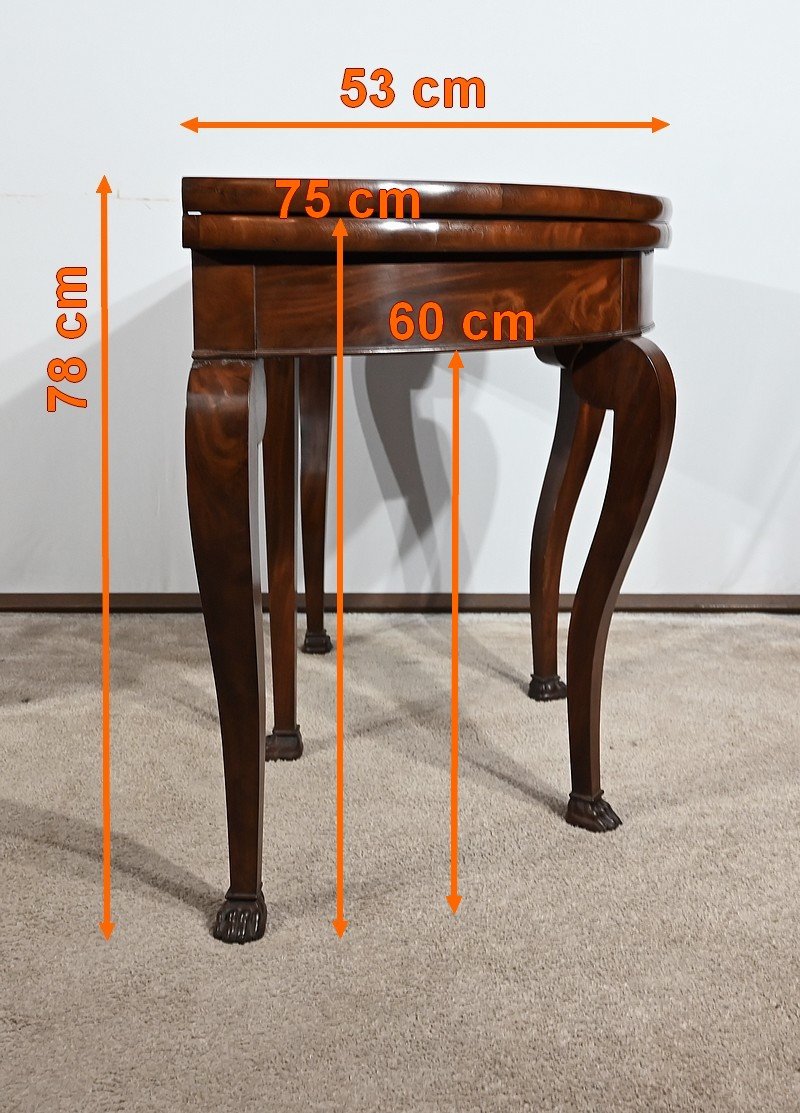 Mahogany Console Table, Restoration Period – Early 19th Century-photo-7