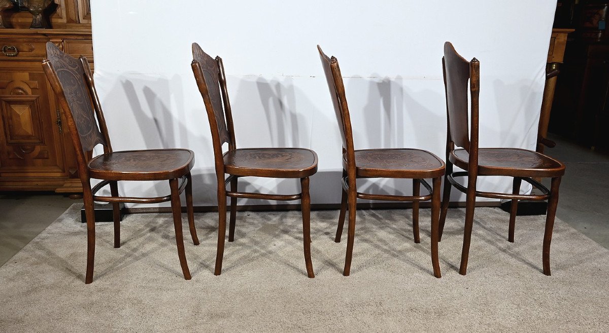 Suite Of 4 Bent Beech Chairs, No. 67 By Jacob & Josef Kohn – 1900-photo-3