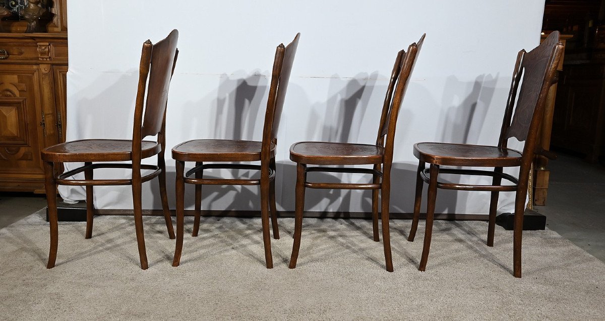 Suite Of 4 Bent Beech Chairs, No. 67 By Jacob & Josef Kohn – 1900-photo-4