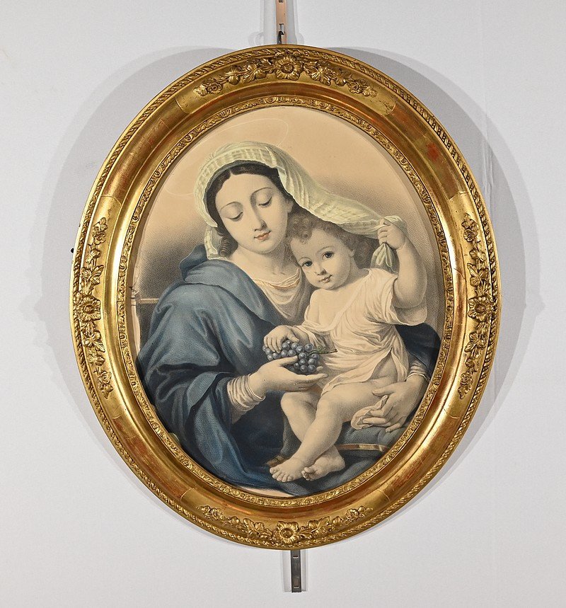 Pair Of Important Engravings “the Immaculate Conception” - Late 19th Century-photo-2