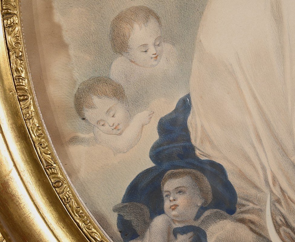 Paire D’importantes Gravures « l’immaculée Conception » - Fin XIXe-photo-6