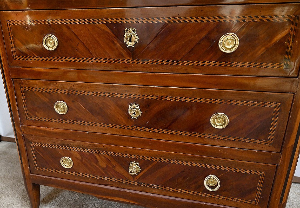 Small Chest Of Drawers In Rosewood And Marquetry, Louis XV / Louis XVI Transition Period – 18th Century-photo-2