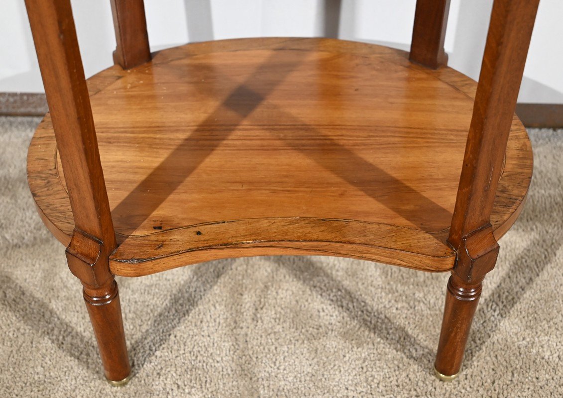 Small Drum Table In Walnut And Mahogany, Louis XVI Style – 2nd Part 19th-photo-3
