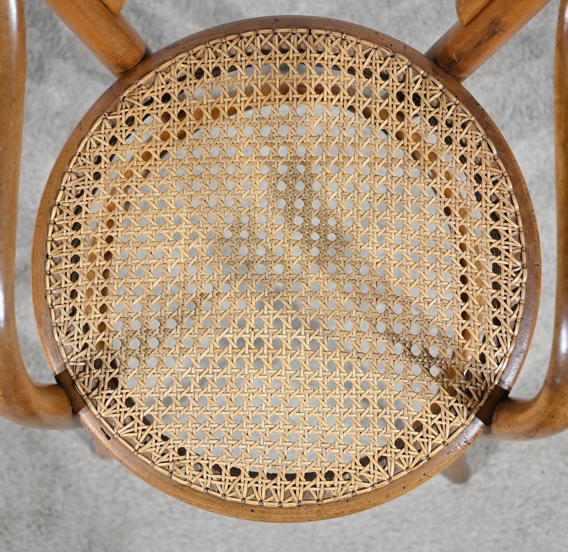 Children's High Chair In Curved Beech, Stamped Thonet - Early 20th Century-photo-4