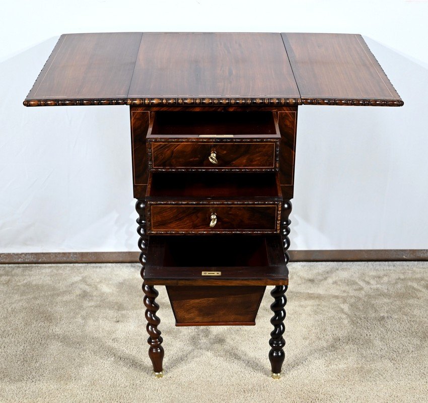 Petite Table De Salon En Palissandre, époque Restauration – Début XIXe-photo-3