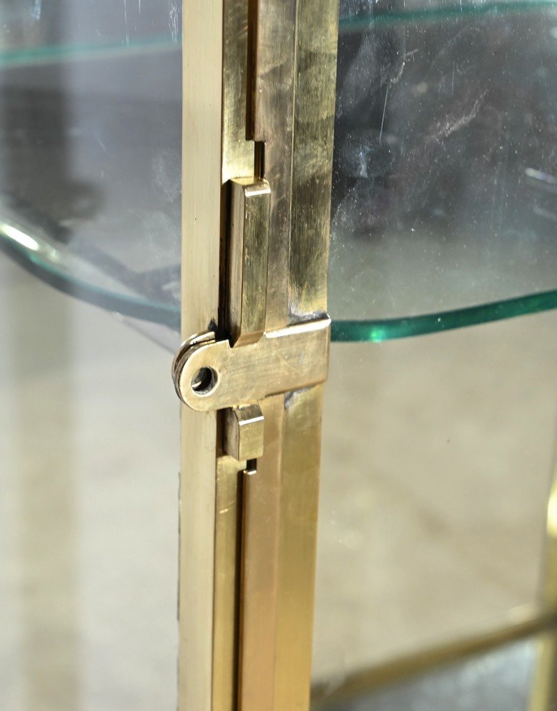 Vitrine De Magasin En Laiton, Attribuée à La Maison Siégel – 1920-photo-5